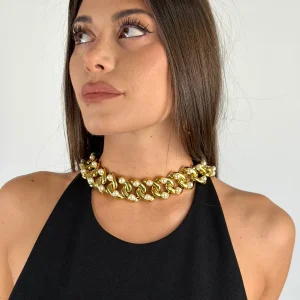 Collana maxi catena e perle - 2 colori