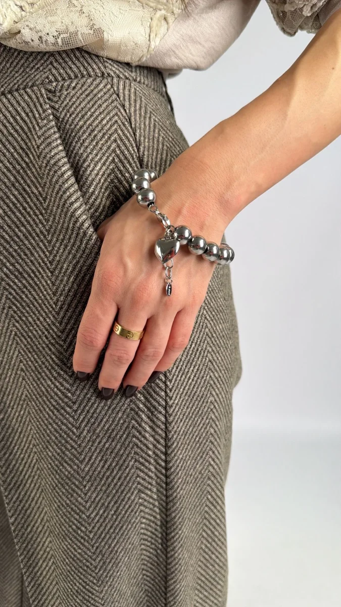 Bracciale cuore sfere bomb - 2 colori