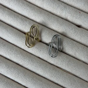 Anello intreccio spirale - 2 colori