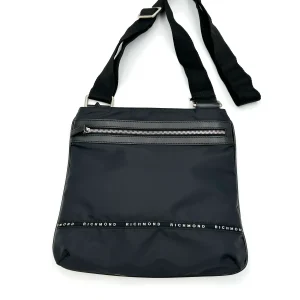 Richmond Borsello uomo piatto Nylon e vera pelle - nero