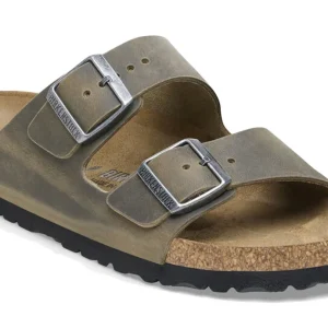 Birkenstock Arizona Oiled Leather Faded khaki /Narrow fit