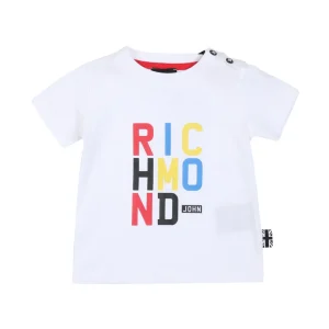 Tshirt Richmond a mezza manica con scritta colorata sul davanti
