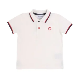 Polo Trussardi con rifinitura colletto e rifinitura mezza manica in rosso e blu