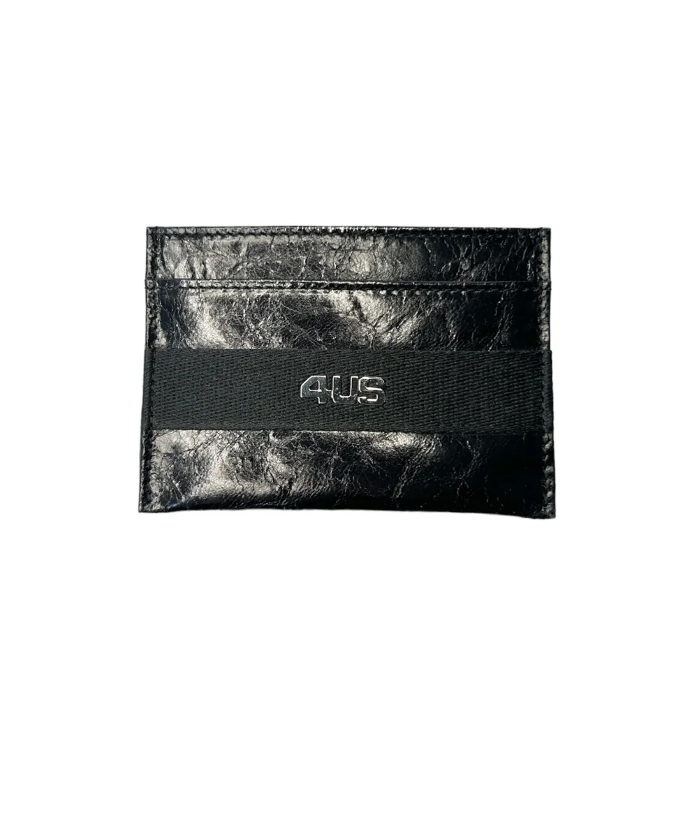 Cesare Paciotti 4US Porta carte in pelle crackle - nero