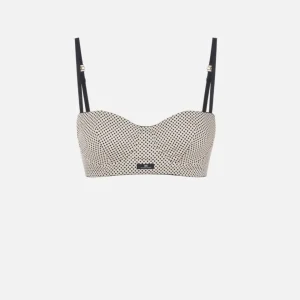 Reggiseno in cotone con stampa pois