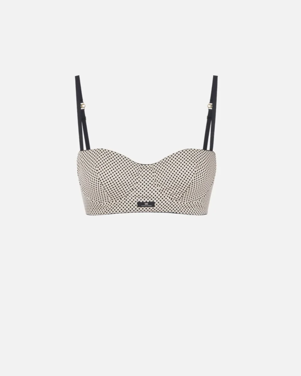 Reggiseno in cotone con stampa pois