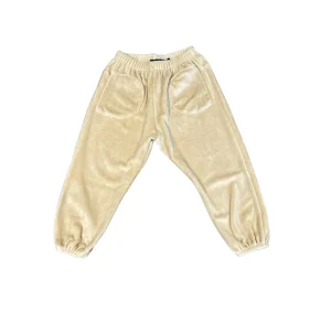 Pantalone Aventiquattrore in ciniglia con tasche sul davanti di color beige