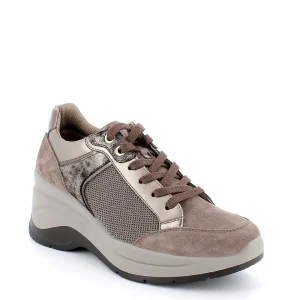 Igi&co Sneakers alta con zeppa - marrone (memory foam)