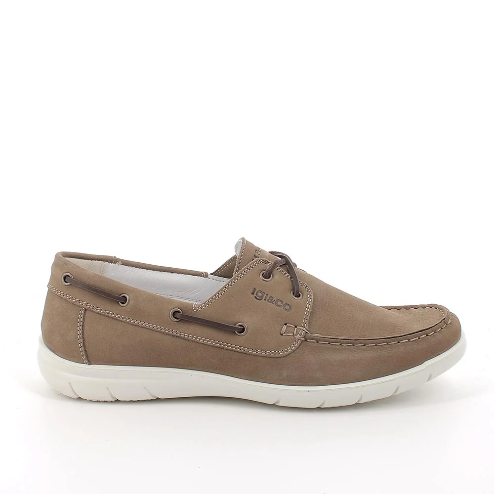 Igi&co Mocassino a barca in pelle - marrone (memory foam) - immagine 4