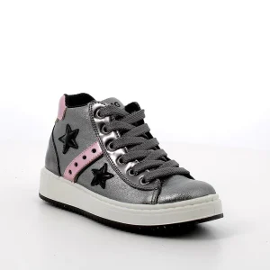 Primigi Sneakers bambina chiusura zip e lacci - grigio e rosa