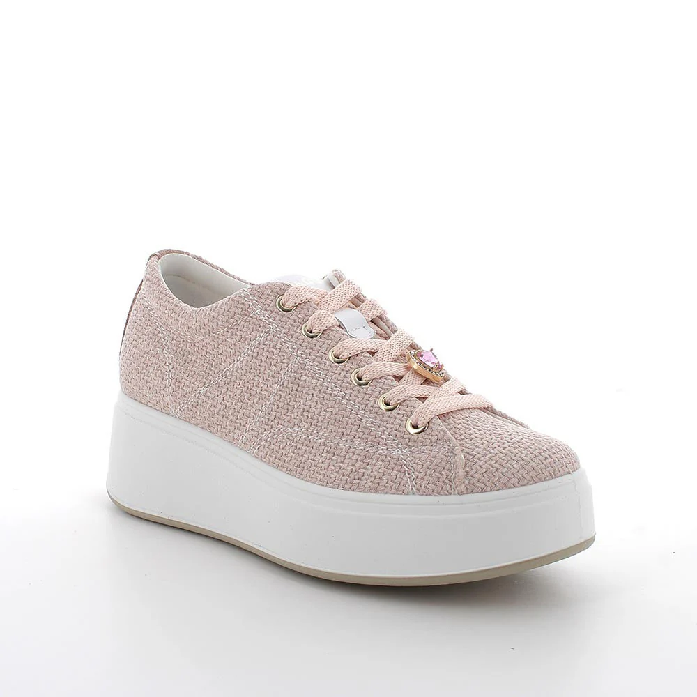 Igi&co Sneaker gioiello tessuto da donna - rosa cipria