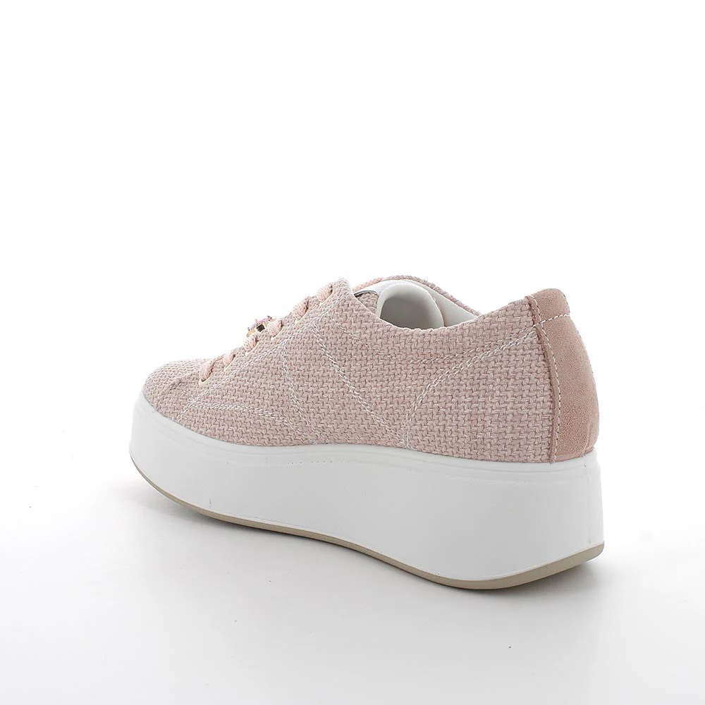 Igi&co Sneaker gioiello tessuto da donna - rosa cipria - immagine 4
