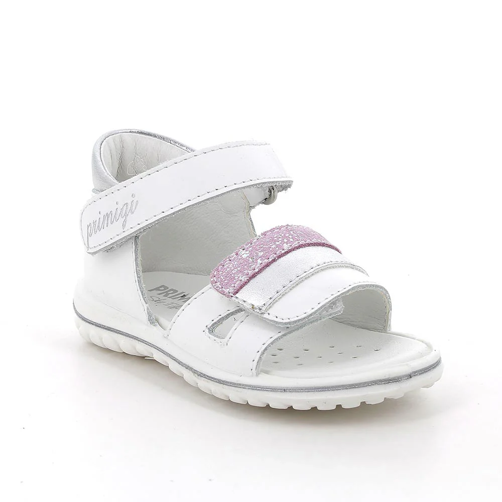 Primigi Sandali bambina fasce regolabili - bianco e glitter - immagine 2