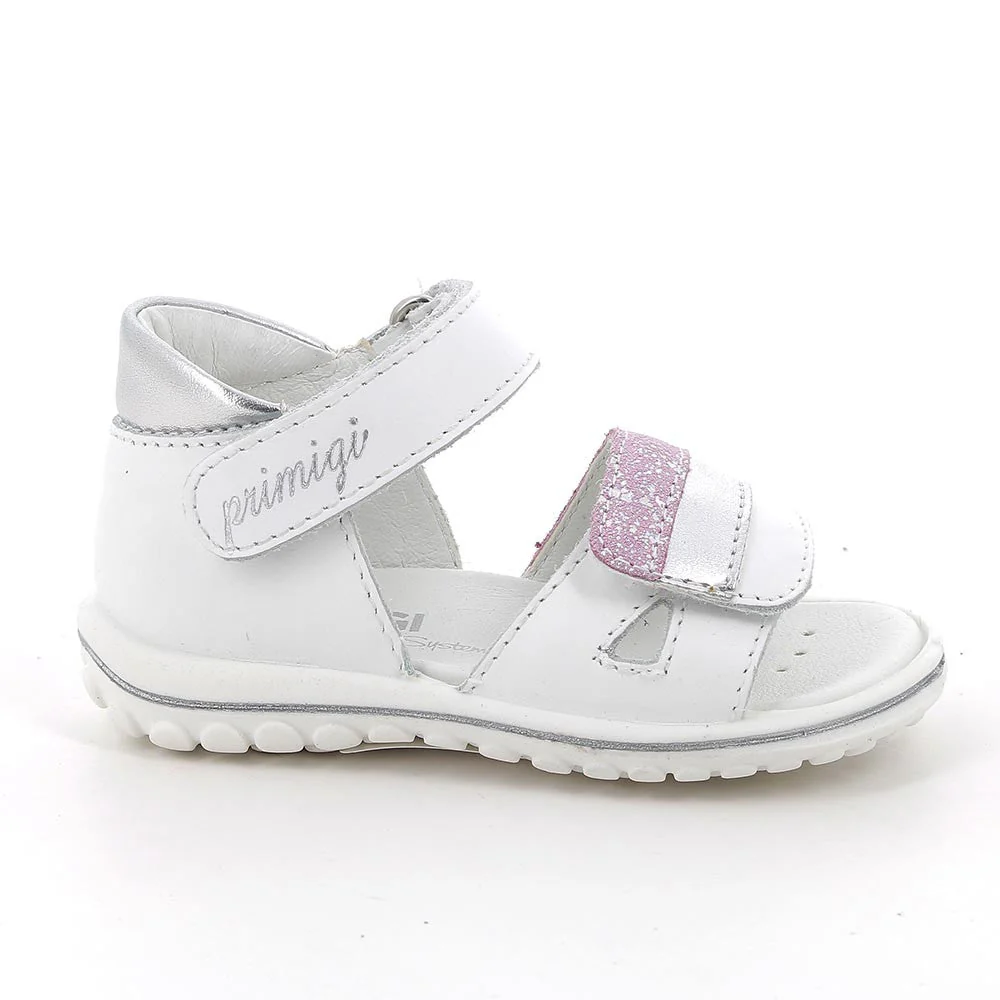 Primigi Sandali bambina fasce regolabili - bianco e glitter - immagine 3