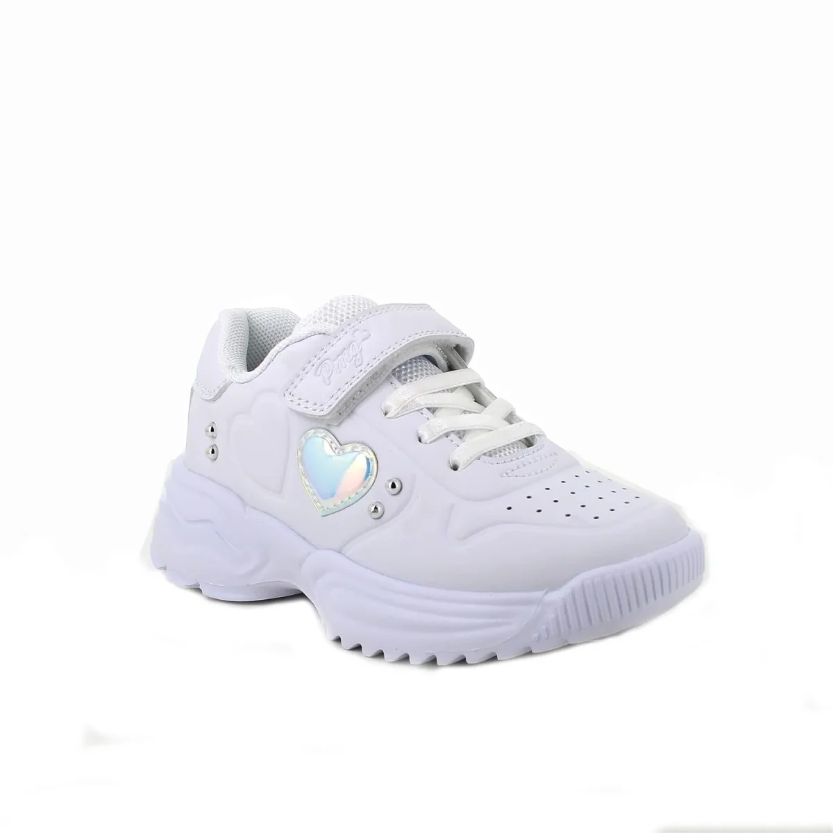 Primigi Sneakers total white chiusura a strappo - immagine 3