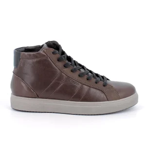 Igi&Co 8635522 Sneakers alte da uomo marrone con zip