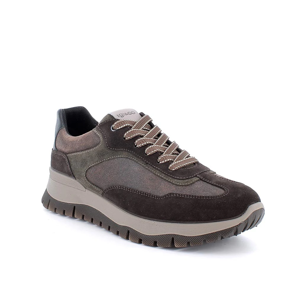 Igi&Co 8641811 Sneakers da uomo marrone con lacci - immagine 3