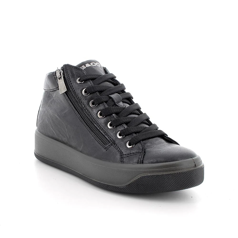 Igi&Co 8670044 Sneakers da donna nero con zip - immagine 3