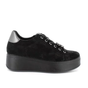 Igi&Co 8671255 Sneakers con zeppa da donna nero con lacci