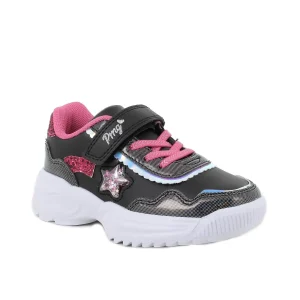 Primigi Sneakers da bambina nera con glitter - chiusura strap