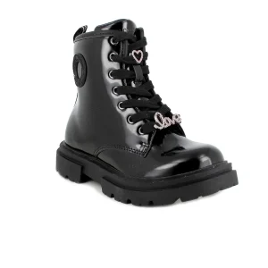 Primigi Stivaletto da bambina chiusura lacci e zip - nero