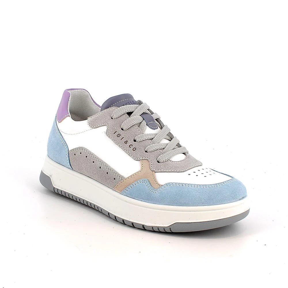 Igi&co Sneakers da donna, bianco grigio celeste rosa