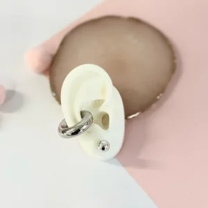 Maxi earcuff ciambella argento