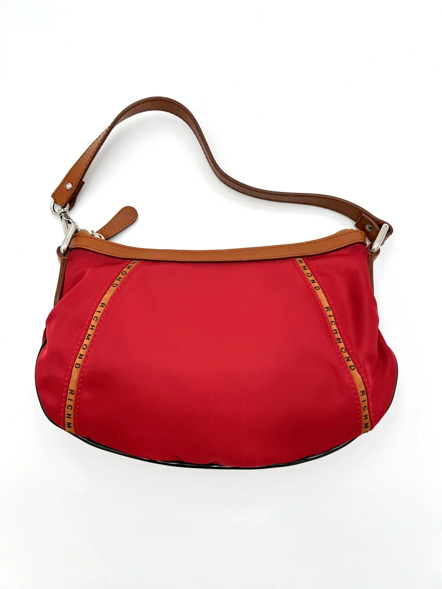 Richmond Borsa da spalla Nylon e vera pelle - blu e rosso - immagine 3