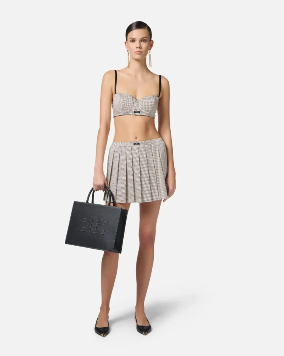 Reggiseno in cotone con stampa pois - immagine 3