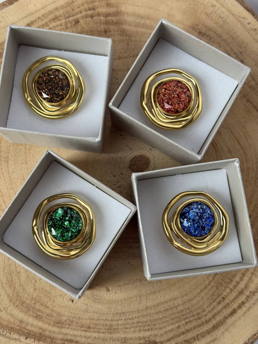 Anello Gemma - 4 colori - immagine 3