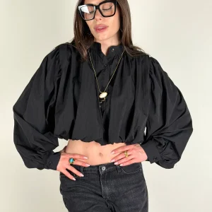 Camicia a palloncino nera