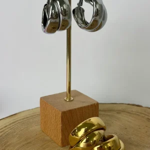 Orecchini doppio cerchio - 2 colori