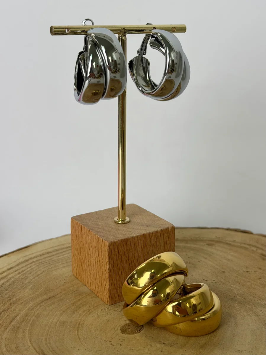 Orecchini doppio cerchio - 2 colori