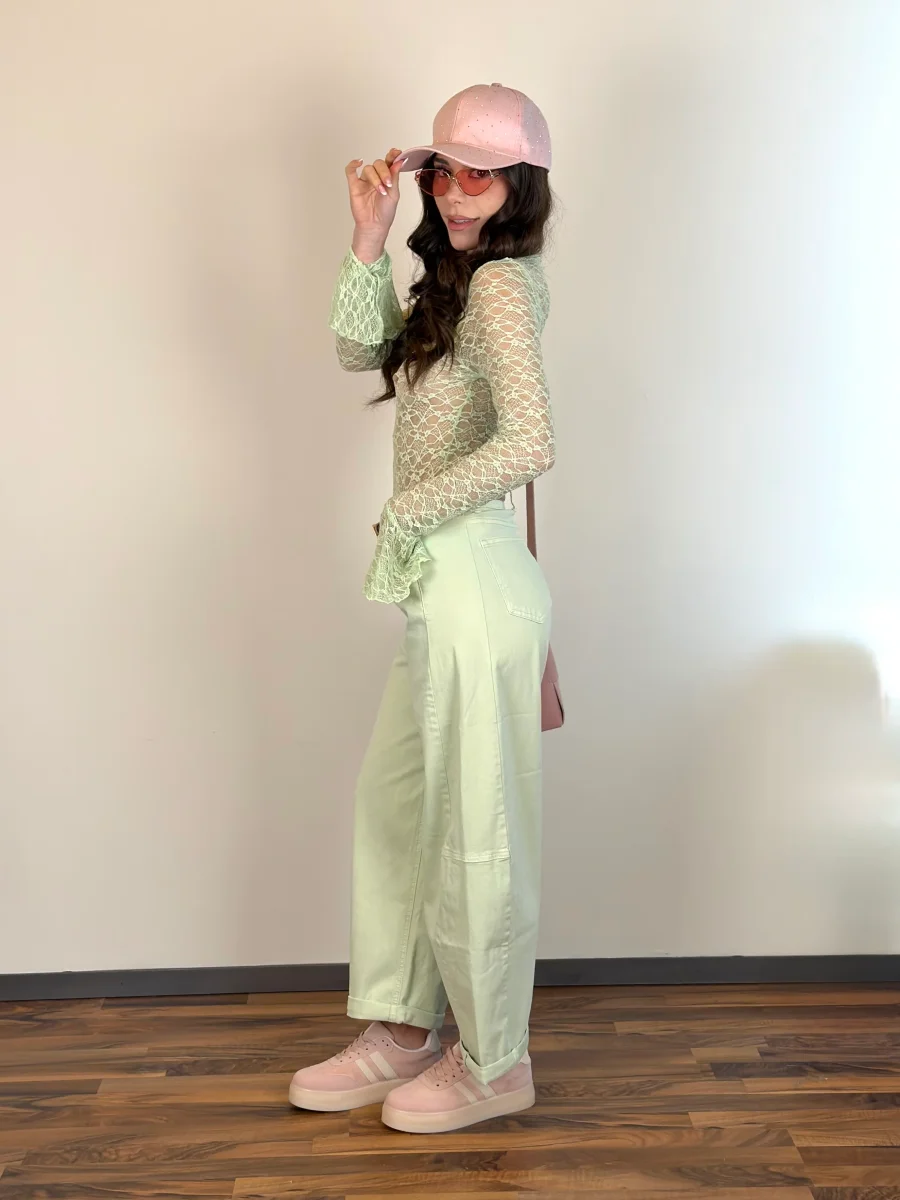 Jeans Terry verde salvia - immagine 6