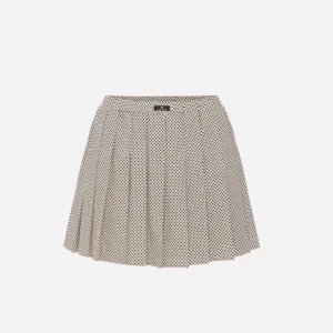 Gonna in cotone con stampa pois