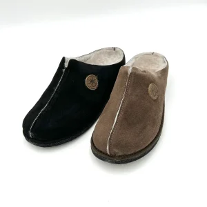 Daisy By Florance Pantofola ciabatta calda imbottita con plantare estraibile - nera e marrone