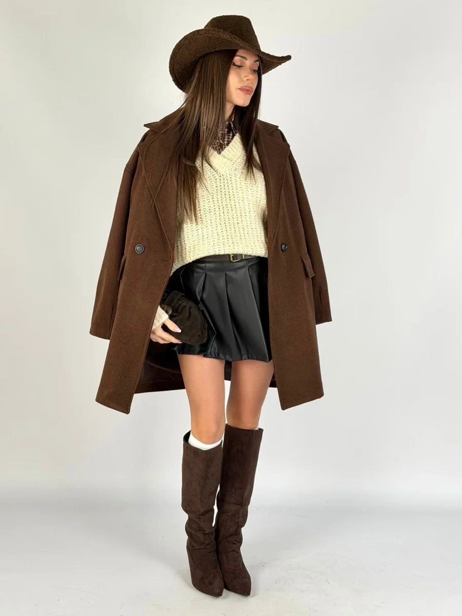 Cappotto bonton moro - immagine 7