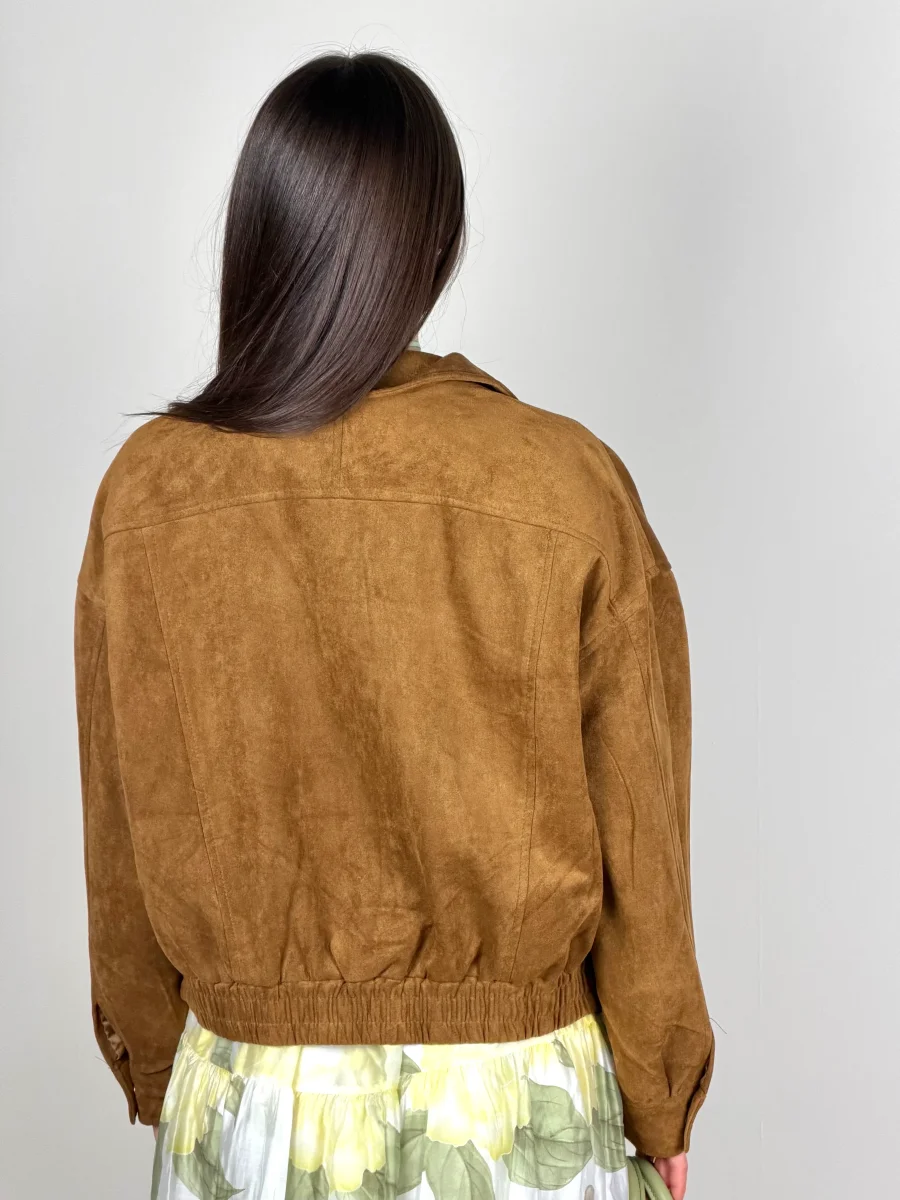 Bomber scamosciato coffee - immagine 7