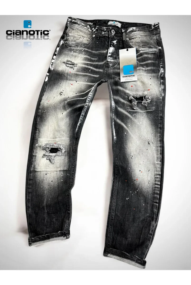 Jeans CIANOTIC regular fit VICKY BLACK - immagine 2