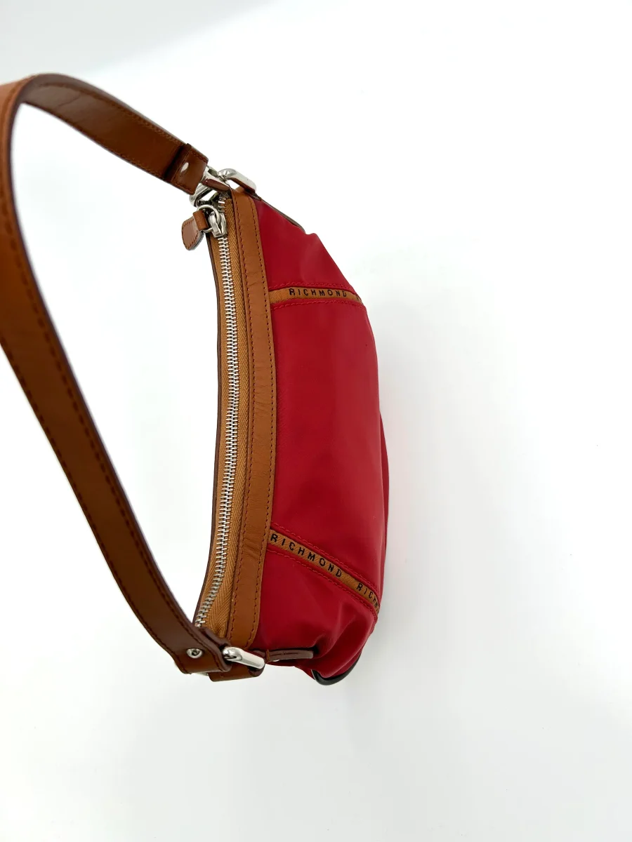 Richmond Borsa da spalla Nylon e vera pelle - blu e rosso - immagine 6