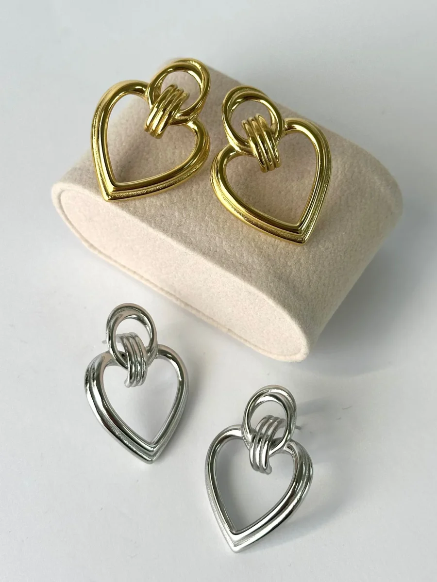 Orecchini cuore versus - immagine 2