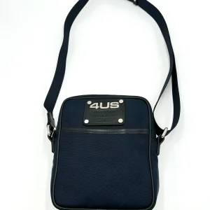 Cesare Paciotti 4US Borsello uomo piccolo Nylon e vera pelle - blu