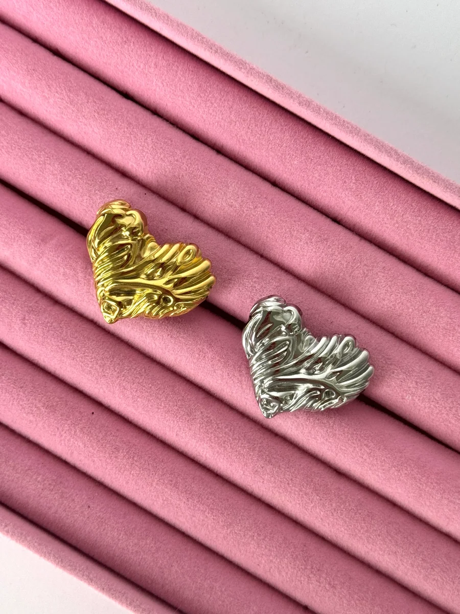 Anello cuore spinato - 2 colori - immagine 3