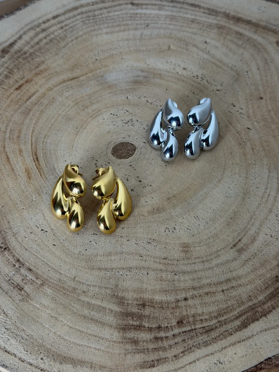 Orecchini 3 gocce - 2 colori - immagine 3