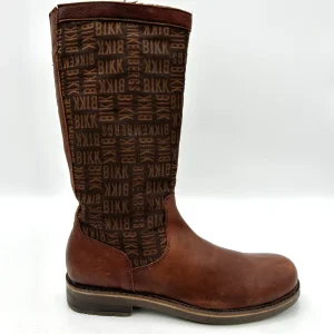 Bikkembergs Stivale logo in pelle - marrone