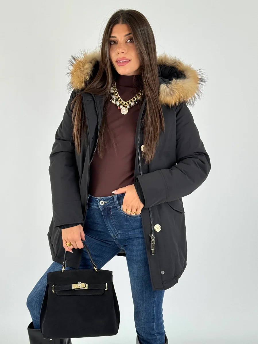 Giaccone Parka nero - immagine 4