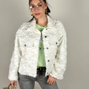 Giubbino rombi bianco