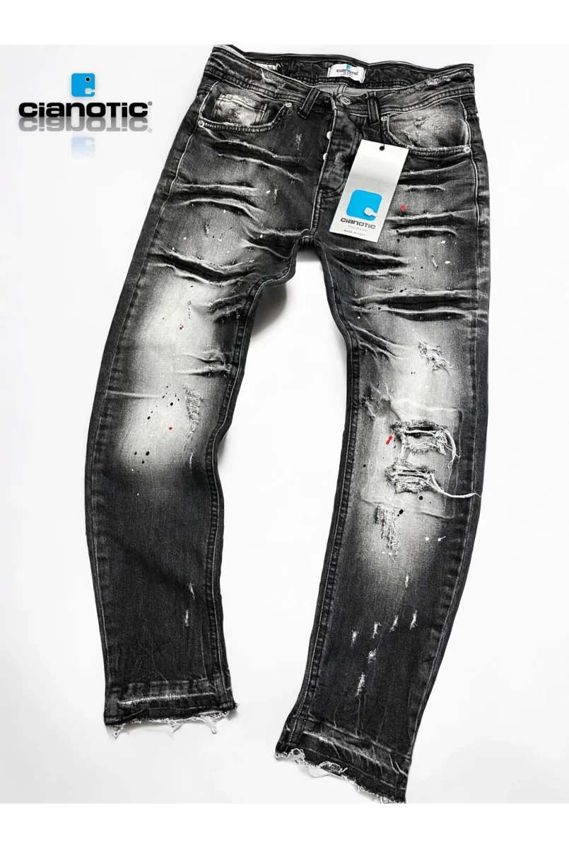 Jeans CIANOTIC regular fit RONNY black - immagine 3