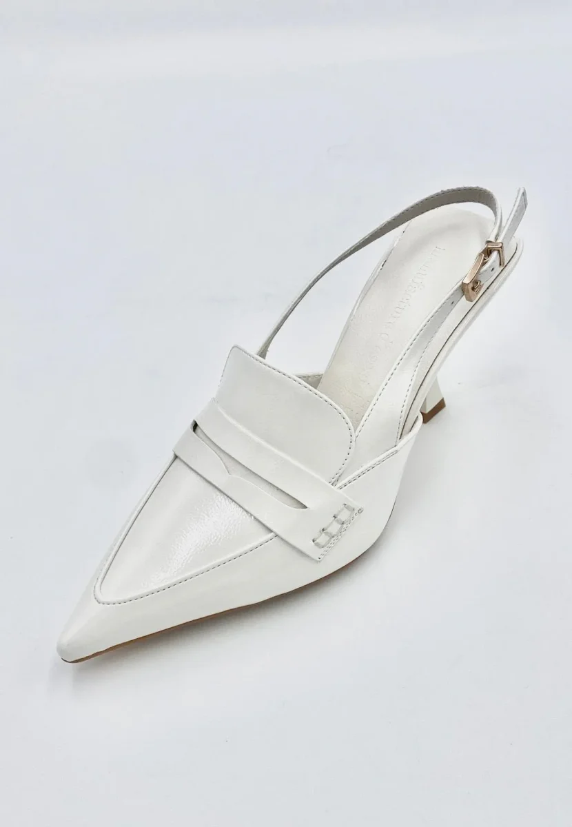 Manifacture d'essai Slingback Décolleté regolabile - bianco