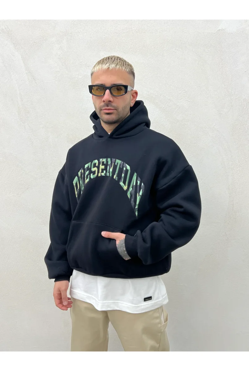 Felpa PRESENT ricamo mimetico 2 colori - immagine 3